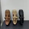 Novidade 2025 Sapatos Loafer Femininos para Gestantes, Bico Quadrado, Salto Baixo, Tira Única, Padrão Esculpido, Sapatos Baixos Femininos Versáteis, Salto Baixo, Patchwork Fosco