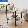 Carrito de Mesa de Centro Móvil, Mini Mesa para Sofá de Sala de Estar, Mesa con Ruedas y Estante de Almacenamiento para el Hogar, Carrito de Comedor Nórdico