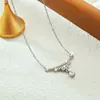 Collar de Acero de Titanio para Mujer, Sencillo, Versátil, Moderno, Lujo Ligero, Diseño de Nicho, Gama Alta, Cadena para Clavícula que No se Desvanece, Joyería al por Mayor