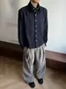 Camisa de Manga Larga a Rayas con Solapa para Hombre, Primavera, Corte Holgado, Versátil, Casual, para Viajar al Trabajo, Hombro Normal, Diseño de Botones