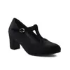 Sapatos Femininos de Camurça Bico Redondo Salto Grosso Fivela Tamanho Grande Sapatos Mary Jane Sapatilhas Exportação 3-602