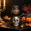 Molde de silicona de calavera de búho 3D, Vela perfumada de Halloween, Adorno de yeso, Molde de silicona para manualidades