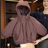 Jaqueta de Algodão de Inverno para Meninas Novo Estilo Tendência Infantil Casaco de Algodão Espesso de Inverno para Bebês com Capuz para Proteção contra o Frio