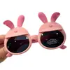 Gafas Niñas Dibujos Animados Suaves Gafas de Sol Polarizadas Infantiles Lindas Orejas de Conejo de Silicona Gafas de Sol HD de Conejito para Niñas