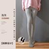 Leggings Espessas Forradas de Lã Roupas Externas Femininas Vertical Algodão Cintura Alta Barriga Tinker Emagrecimento Fio de Pé de Uma Peça Calças Quentes Outono e Inverno