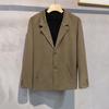 Traje 2024 Abrigo de Lana para Hombre Otoño Traje para Hombre Traje Pequeño Maduro Ligero Chaqueta Casual Estilo Coreano Guapo