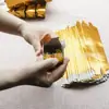 Venta Directa de Fábrica de Lingotes de Oro Grandes y Ladrillos de Oro Sin Pegamento 23.5*4.4, Lingotes de Oro de Papel Grueso 4000 Productos Semi-Terminados en una Caja