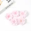Cabezas de flores artificiales de tono rosa de 3-10 cm, materiales DIY para pasadores de pelo, accesorios para el cabello Hanfu, arreglos florales para bodas y decoración de escenas.