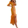 Ropa de Mujer Transfronteriza Nueva 2026, Vestido Floral Francés Retro, Vestido de Tirantes Fruncidos, Vestido Largo de Verano para Mujer