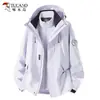 Chaqueta Softshell Camel Blue para Mujer Otoño Invierno Exterior Cortavientos Impermeable Tres en Uno Escalada Senderismo Abrigo Ropa Exterior Hombre