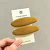 Pinzas para el pelo de tela con estampado floral color calabaza estilo coreano, pinzas BB ovaladas, accesorios de moda para el cabello para niñas, pinzas para flequillo lateral
