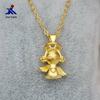 Explosões de latão banhado a ouro fosco pingente de anjo galvanizado imitação de ouro joias fabricantes direto senhoras pingente colar