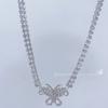Tobillera popular europea y americana personalizada creativa de mariposa Joyería de playa femenina ins simple doble fila Accesorios para el pie incrustados con diamantes en stock por lote