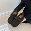 Mocasines Birkenstock de moda estilo europeo con hebilla metálica, nueva colección de otoño para mujer, suela gruesa retro, que aumenta la altura, zapatos pequeños de piel
