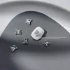 1000 Piezas de Decoraciones de Moños para Uñas de Aleación Mixta, Moños de Cinta Huecos, Pedrería Plateada para Uñas, Al por Mayor