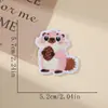 Parche Bordado de Ardilla de Dibujos Animados Parche Creativo Autoadhesivo Termoadhesivo para Bolsas, Fundas de Teléfono, Decoración, Ropa, Sombreros y Accesorios