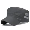 Gorra Plana de Secado Rápido para Hombre en Primavera y Verano Protección Solar Malla Fina Transpirable Versátil para Exteriores Pesca Gorra de Pescador