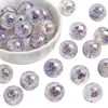 Ding Yi Alice Luna Fría Chapado en Rodio Rosella Rosa Perlas de Resina con Agujero Pasante Pulsera DIY Accesorios para Cadena de Teléfono