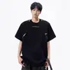 Camiseta de hombre de manga corta con cremallera, estilo callejero americano, top holgado de peso pesado de manga corta, tendencia de verano, nuevo
