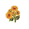 Girassol 2026 Nova Broche de Metal Desenho Animado Insígnia Personalizada Criativa Acessório Decorativo Versátil Transfronteiriço