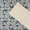 Tela de Encaje Crema Tela de Encaje No Elástica para Faldas y Vestidos Venta al por Mayor de Fábrica en Stock