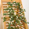 Enredadera de Rosas Simulada de Alta Gama, Enredadera Artificial de Flores Estilo Jardín, Arco de Pared, Envoltura para Tuberías Colgantes, Enredadera Decorativa para Cubrir y Decorar