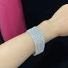 Pulsera de diamantes de estilo étnico, joyería transfronteriza europea y americana, pulsera de diamantes a juego para mujer.
