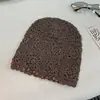 Sombrero Gorro Nuevo de Verano con Perlas Personalizado Transpirable Hueco para Mujer Estilo Étnico Retro Artístico Tejido Fino Suéter Gorro