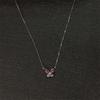 Collar de mariposa con diamantes rosas dulces, cadena de clavícula con mariposa pequeña de circonita para mujer, nicho ligero de lujo, exquisita cadena de cuello para estudiantes que combina con todo.