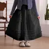 Falda Media Lisa para Niña, Nuevo Estilo Sencillo, Falda Larga Versátil para Niños con Dobladillo Amplio y Encaje, Elegante Vestido tipo Hada