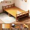 Cama Portátil de Bambu, Cama Dobrável Doméstica, Cama Simples para Cochilo, Cama de Resfriamento para Quarto de Aluguel, Cama de Solteiro, Cama de Madeira, Cama de Bambu com Placa Dura para Adultos