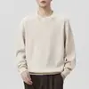 Moletom gola careca de peso pesado estilo retrô americano para homens, novo top casual solto para primavera e outono de 2026, camiseta básica, marca da moda