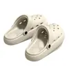 Zuecos de masaje con plataforma gruesa para mujer, para uso exterior en verano, sandalias antideslizantes de EVA con puntera, para uso en casa y baño, sandalias de pareja que aumentan la altura