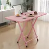 Mesa plegable simple para hogar, apartamento pequeño, mesa para comer pequeña, mesa de estudio para estudiantes, dormitorio, portátil, doble barra, mesa de flexiones de suelo