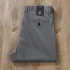 Estación Europea Verano Delgado Algodón Lyocell Dosificación Elástico Suave Transpirable Hombres Gris Negocio Rectos Casuales Pantalones