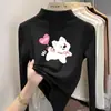 Camiseta de manga larga gruesa para niñas, nueva colección otoño/invierno 2026, capa base de forro polar cepillado, top interior cálido para niñas
