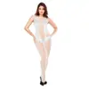 Primavera 2025 Nuevo Nylon Tejido de Alta Elasticidad Sexy Halter Body de Pierna Abierta Lencería Ropa de Malla