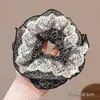 Scrunchie de rede retrô de alta qualidade, elástico de cabelo versátil oversized estilo coreano, acessório de cabelo de alta elasticidade para outono e inverno
