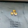 DIY grampo de cabelo antigo passo a passo adorno de cabeça peça de flor de metal peça de flor de três folhas plana 15mm22mm30mm acessórios de joia