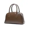 Bolso Boston de nicho estilo coreano bolso de mano vintage de cuero genuino para mujer bolso de hombro bandolera de piel de vaca para mujer