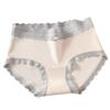 Ropa interior de encaje estilo francés de algodón puro para niña 7a Algodón puro Antibacteriano Entrepierna larga Otoño e Invierno Encaje sexy Calzones de mujer