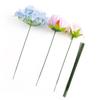 Arranjo de flores fileira de flores haste de chumbo flor de sabão cabeça de flor falsa vestido de noiva suprimentos de florista haste de cabeça de flor de rosa