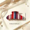 Pinzas de garra a rayas de colores, pinzas para coleta, pinzas de tiburón, accesorios para el cabello, pinzas para el cabello, accesorios populares para el cabello al por mayor del fabricante