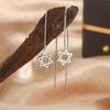 Aretes de estrella de seis puntas brillantes, aretes de borla larga elegantes y a la moda para adelgazar el rostro, nuevos aretes de moda al por mayor 2023