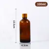 Botellas dispensadoras de esencia cosmética líquida portátiles al por mayor del fabricante, Botellas vacías, Botellas gotero de vidrio ámbar transparente para aceites esenciales