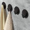 Gancho de Acero Inoxidable Transfronterizo, Gancho Adhesivo Negro sin Clavos, Sin Taladro, Gancho Individual sin Rastro, Gancho Metálico para Abrigos de Baño
