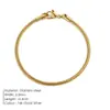 Pulsera de cadena de serpiente redonda simple japonesa y coreana acero inoxidable chapado en oro cuerda para la mano joyería de moda para hombres y mujeres pulsera fina venta al por mayor