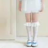 Calcetines Lolita de Encaje para Niñas Shoeshangmian, Calcetines Finos de Media Pantorrilla con Forma de Corazón para Primavera/Verano, Medias de Malla Transpirables Estilo Coreano para Niñas