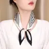 Nuevo Pañuelo de Seda Suave Estilo Francés Ol Profesional, Bufanda para Cuello con Cierre Magnético sin Nudo, Estilo Old Money, Accesorio de Traje de Lujo Ligero
