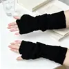 Calentadores de brazo largos, finos y transpirables para mujer, protección solar y contra el viento, versátiles para otoño e invierno, mangas de punto sin dedos, elegantes y con estilo
